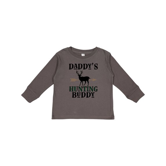 Inktastic Daddy Hunting Buddy Bow Hunter Boys Long Sleeve Toddler T-Shirt