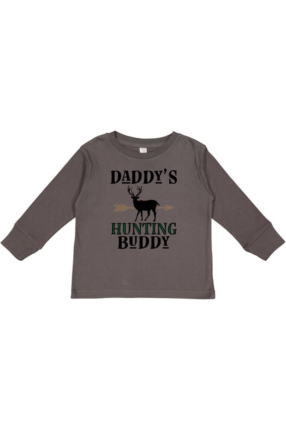 Daddy Hunting Buddy Bow Hunter Boys Long Sleeve Toddler T-Shirt