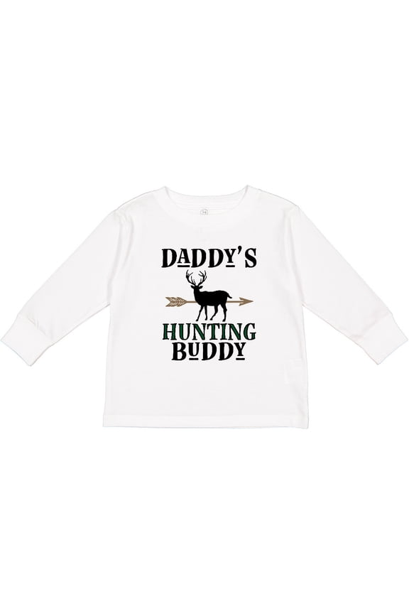 Daddy Hunting Buddy Bow Hunter Boys Long Sleeve Toddler T-Shirt