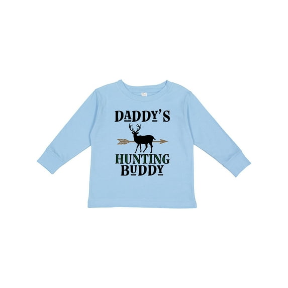 Inktastic Daddy Hunting Buddy Bow Hunter Boys Long Sleeve Toddler T-Shirt