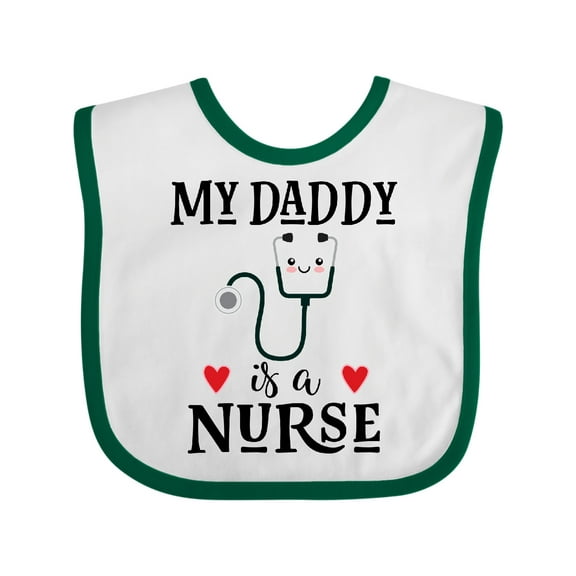 Inktastic Daddy is a Nurse Baby Boys or Girls Baby Bib
