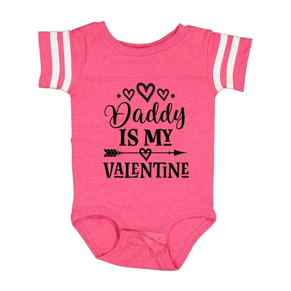Inktastic Daddy Is My Valentine Holiday Girls Baby Bodysuit