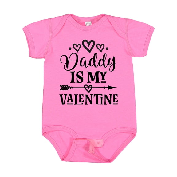 Inktastic Daddy Is My Valentine Holiday Girls Baby Bodysuit