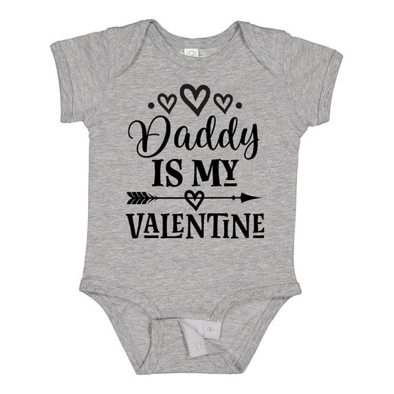 Inktastic Daddy Is My Valentine Holiday Girls Baby Bodysuit