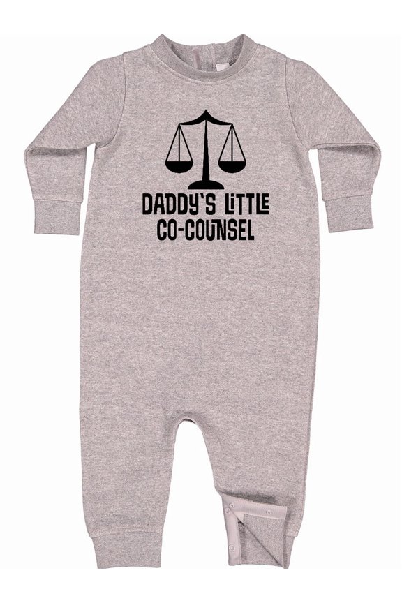 Daddy Little Co Counsel Lawyer Baby Fleece Romper
