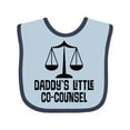 thumbnail image 1 of Inktastic Daddy Little Co Counsel Lawyer Boys or Girls Baby Bib, 1 of 4