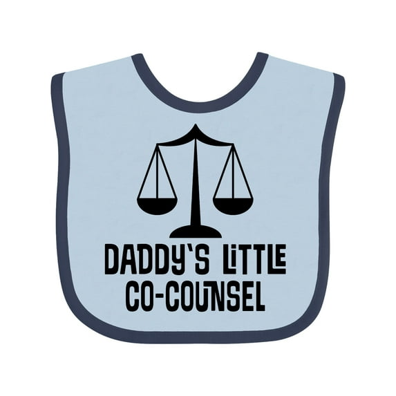 Inktastic Daddy Little Co Counsel Lawyer Boys or Girls Baby Bib