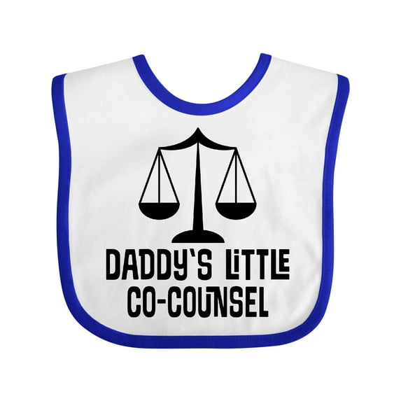 Inktastic Daddy Little Co Counsel Lawyer Boys or Girls Baby Bib