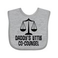 thumbnail image 1 of Inktastic Daddy Little Co Counsel Lawyer Boys or Girls Baby Bib, 1 of 4