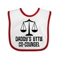 thumbnail image 1 of Inktastic Daddy Little Co Counsel Lawyer Boys or Girls Baby Bib, 1 of 4