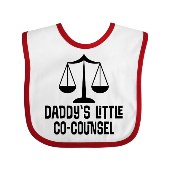 Inktastic Daddy Little Co Counsel Lawyer Boys or Girls Baby Bib