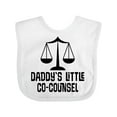 thumbnail image 1 of Inktastic Daddy Little Co Counsel Lawyer Boys or Girls Baby Bib, 1 of 4