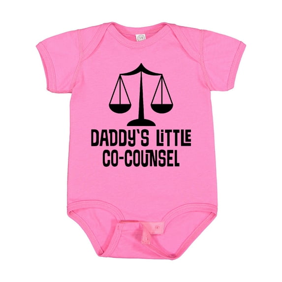 Inktastic Daddy Little Co Counsel Lawyer Boys or Girls Baby Bodysuit
