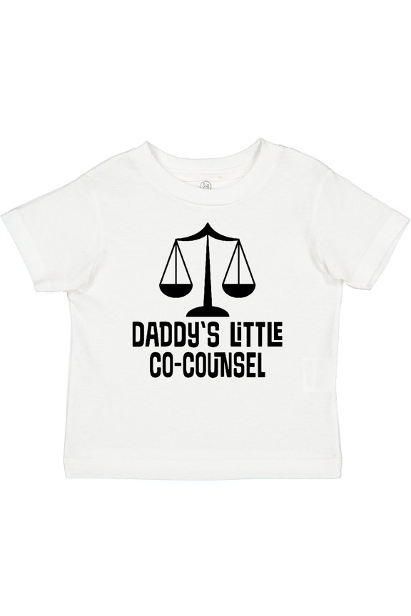 Daddy Little Co Counsel Lawyer Boys or Girls Baby T-Shirt