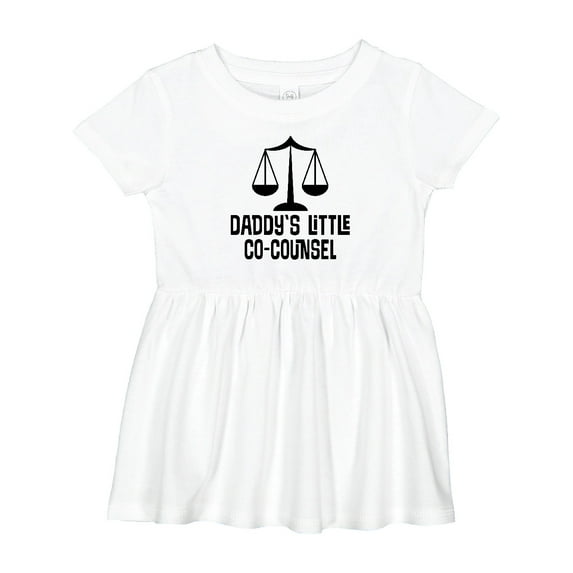 Inktastic Daddy Little Co Counsel Lawyer Girls Baby Dress