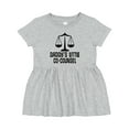 thumbnail image 1 of Inktastic Daddy Little Co Counsel Lawyer Girls Baby Dress, 1 of 5