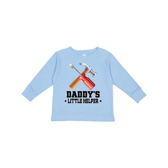 Inktastic Daddy Little Helper Tools Boys Long Sleeve Toddler T-Shirt