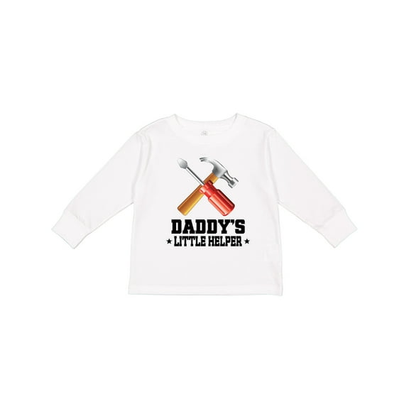 Inktastic Daddy Little Helper Tools Boys Long Sleeve Toddler T-Shirt