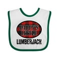 thumbnail image 1 of Inktastic Daddy Little Lumberjack Plaid Boys Baby Bib, 1 of 4