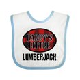 thumbnail image 1 of Inktastic Daddy Little Lumberjack Plaid Boys Baby Bib, 1 of 4