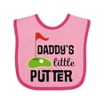 thumbnail image 1 of Inktastic Daddy Little Putter Mini Golf Boys or Girls Baby Bib, 1 of 4