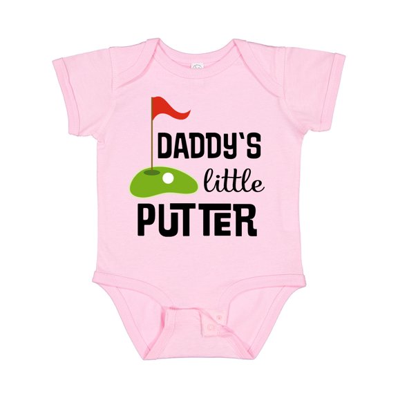 Inktastic Daddy Little Putter Mini Golf Boys or Girls Baby Bodysuit