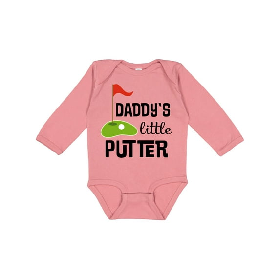 Inktastic Daddy Little Putter Mini Golf Boys or Girls Long Sleeve Baby Bodysuit