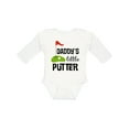 thumbnail image 1 of Inktastic Daddy Little Putter Mini Golf Boys or Girls Long Sleeve Baby Bodysuit, 1 of 5