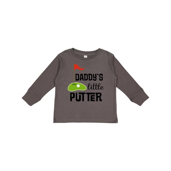Inktastic Daddy Little Putter Mini Golf Boys or Girls Long Sleeve Toddler T-Shirt