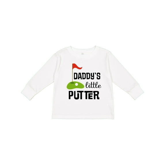 Inktastic Daddy Little Putter Mini Golf Boys or Girls Long Sleeve Toddler T-Shirt