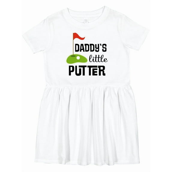 Inktastic Daddy Little Putter Mini Golf Girls Toddler Dress