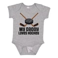 thumbnail image 1 of Inktastic Daddy Loves Hockey Sports Boys or Girls Baby Bodysuit, 1 of 5
