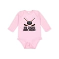 thumbnail image 1 of Inktastic Daddy Loves Hockey Sports Boys or Girls Long Sleeve Baby Bodysuit, 1 of 5