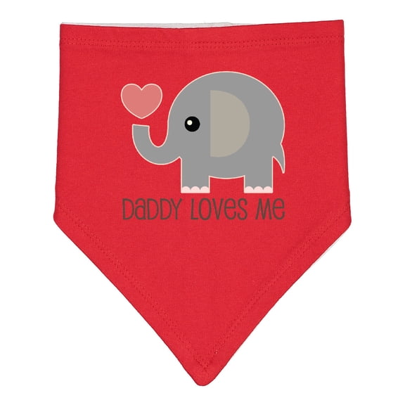 Inktastic Daddy Loves Me Baby Bandana Bib