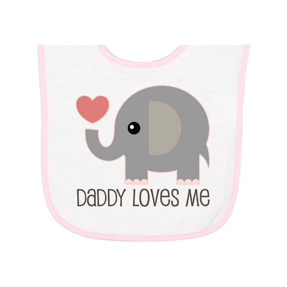 Inktastic Daddy Loves Me Baby Terry Cloth Bib
