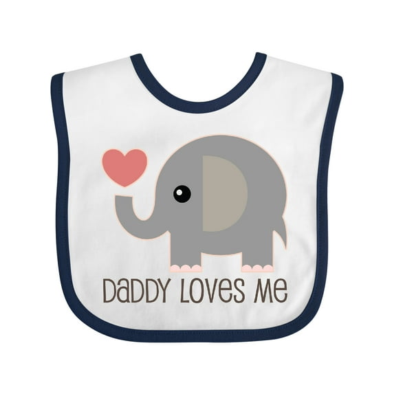 Inktastic Daddy Loves Me Boys or Girls Baby Bib