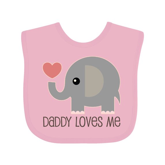 Inktastic Daddy Loves Me Boys or Girls Baby Bib
