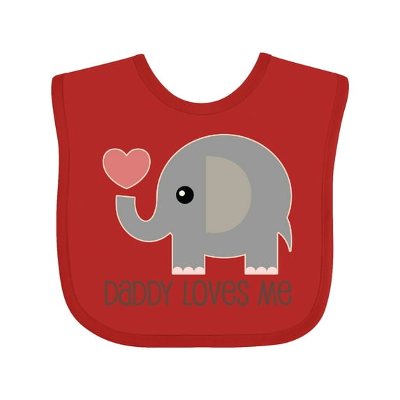 Inktastic Daddy Loves Me Boys or Girls Baby Bib