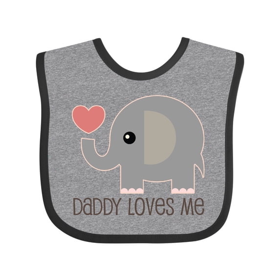 Inktastic Daddy Loves Me Boys or Girls Baby Bib