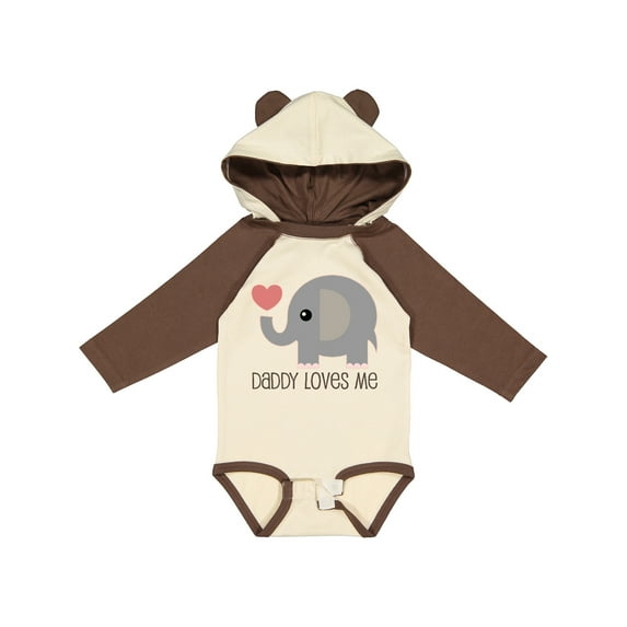 Inktastic Daddy Loves Me Boys or Girls Long Sleeve Baby Bodysuit