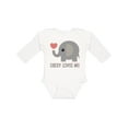 thumbnail image 1 of Inktastic Daddy Loves Me Boys or Girls Long Sleeve Baby Bodysuit, 1 of 5