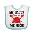 thumbnail image 1 of Inktastic Daddy Loves Me Childs Crab Boys or Girls Baby Bib, 1 of 4