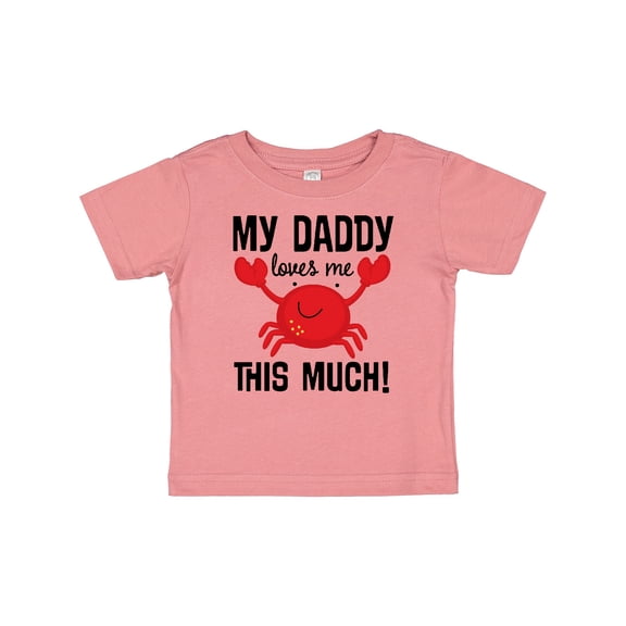 Inktastic Daddy Loves Me Childs Crab Boys or Girls Baby T-Shirt