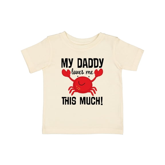Inktastic Daddy Loves Me Childs Crab Boys or Girls Baby T-Shirt