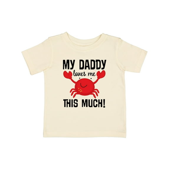 Inktastic Daddy Loves Me Childs Crab Boys or Girls Baby T-Shirt