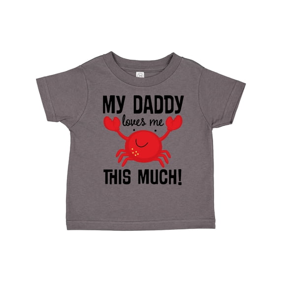 Inktastic Daddy Loves Me Childs Crab Boys or Girls Toddler T-Shirt