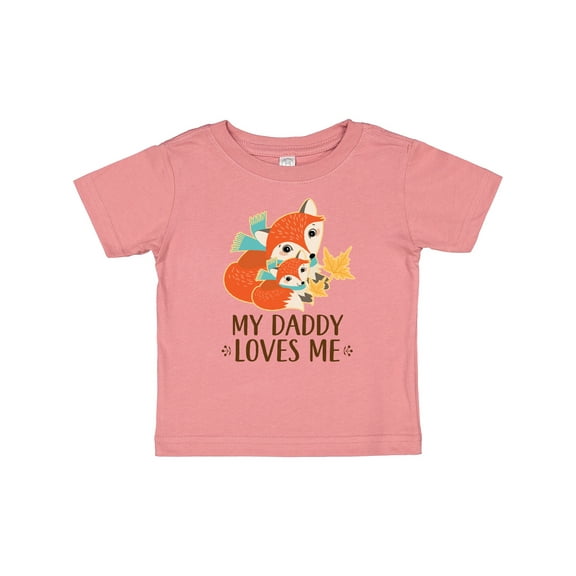 Inktastic Daddy Loves Me Woodland Fox Boys or Girls Baby T-Shirt