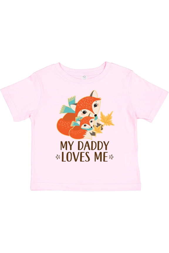 Daddy Loves Me Woodland Fox Boys or Girls Toddler T-Shirt