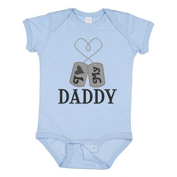 Inktastic Daddy Military Family Childs Boys or Girls Baby Bodysuit
