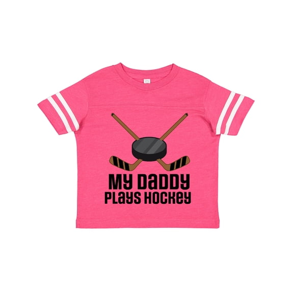 Inktastic Daddy Plays Hockey Sports Boys or Girls Toddler T-Shirt